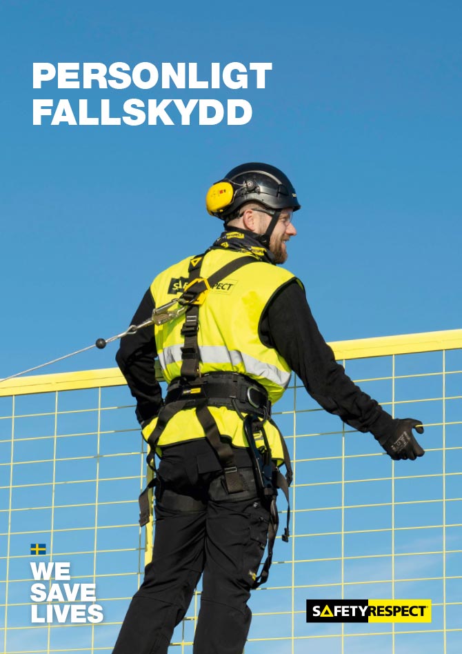 Broschyr personlig fallskydd SafetyRespect